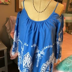 Cynthia Rowley Cold Shoulder Blouse